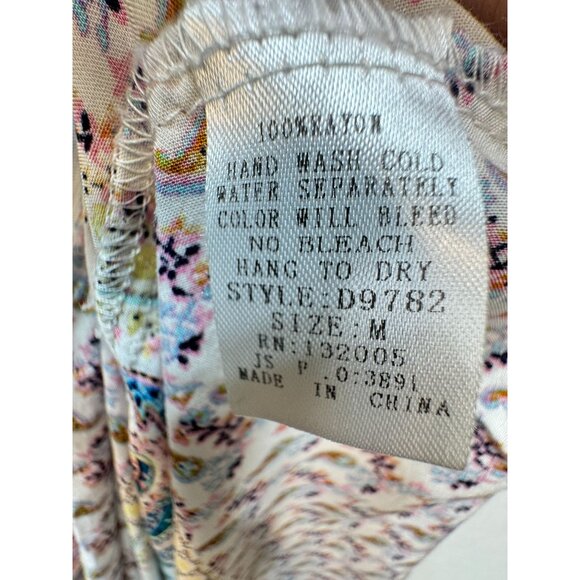 Nhim Womens Paisley Maxi Dress Sze M Multicolor Strappy Summer Beach V-Neck Chic - Picture 5 of 13